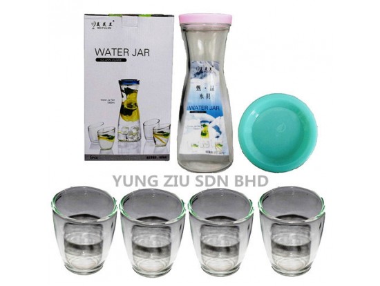 ZJSJ-L6#1000ML GLASS JUG+4 CUP(MEIFULAN)